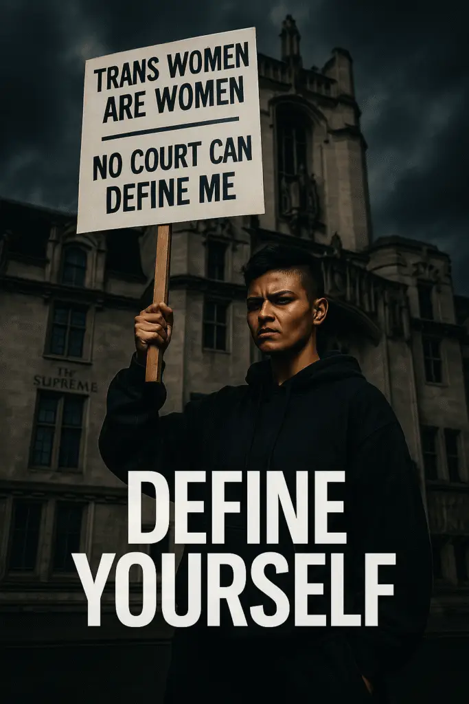Defiant in the face of injustice — a young woman stands tall, her eyes fierce with fire, her silence louder than screams. This is what resistance looks like.